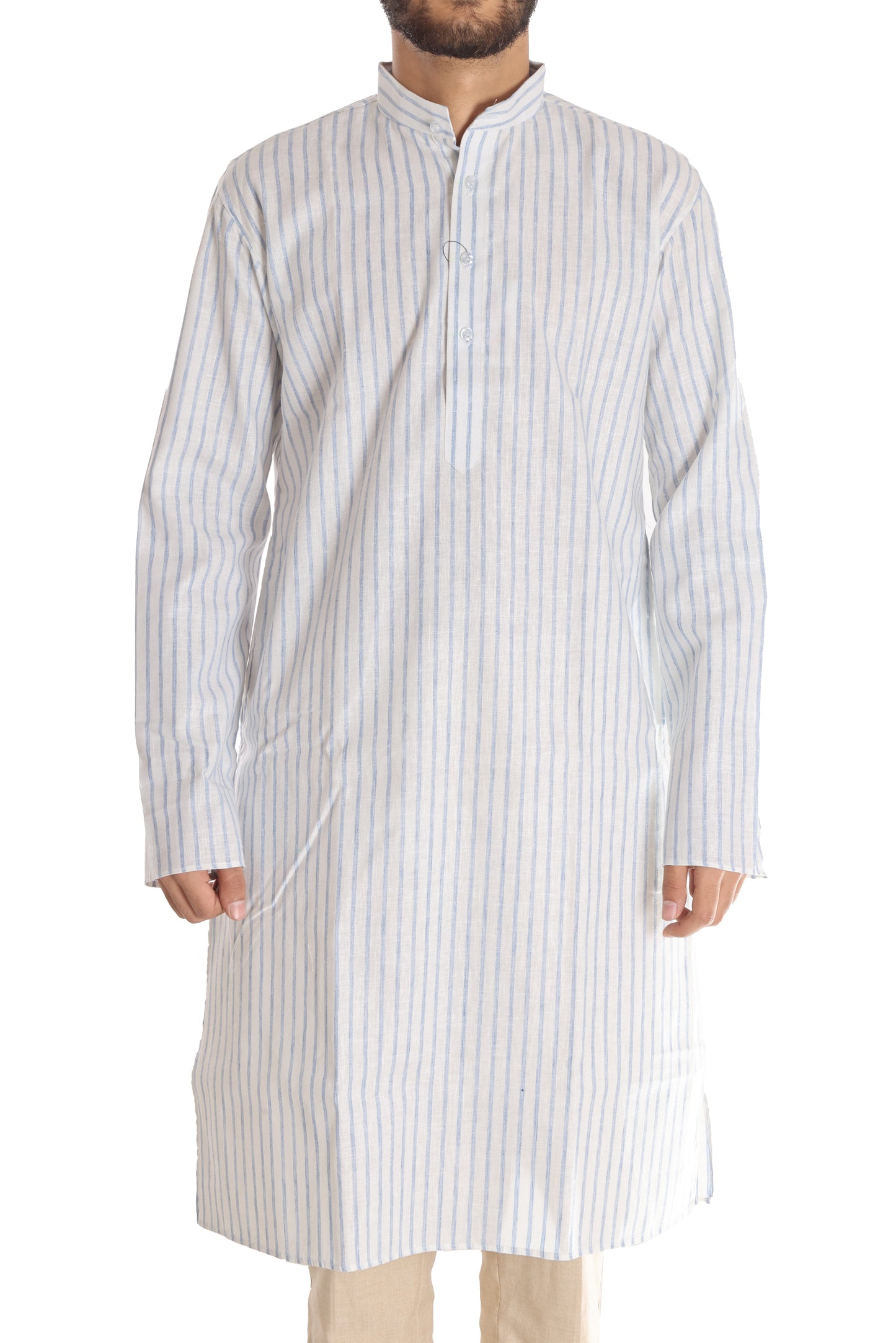 BLUE STRIPES POLYCOT KURTA