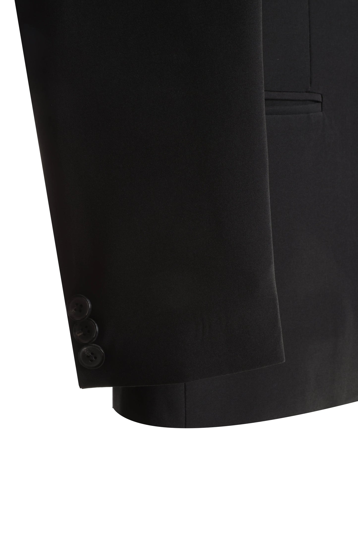 San Martin Formal Black Blazer for Men, Notched Lapel, Single Breasted