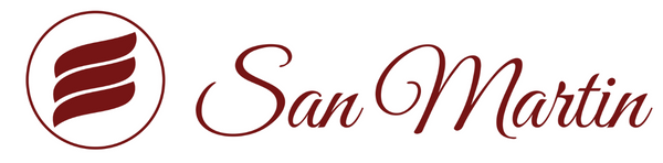 San Martin Shoppe logo - uniforms, corporate apparel, custom chef coats, aprons, and embroidery services