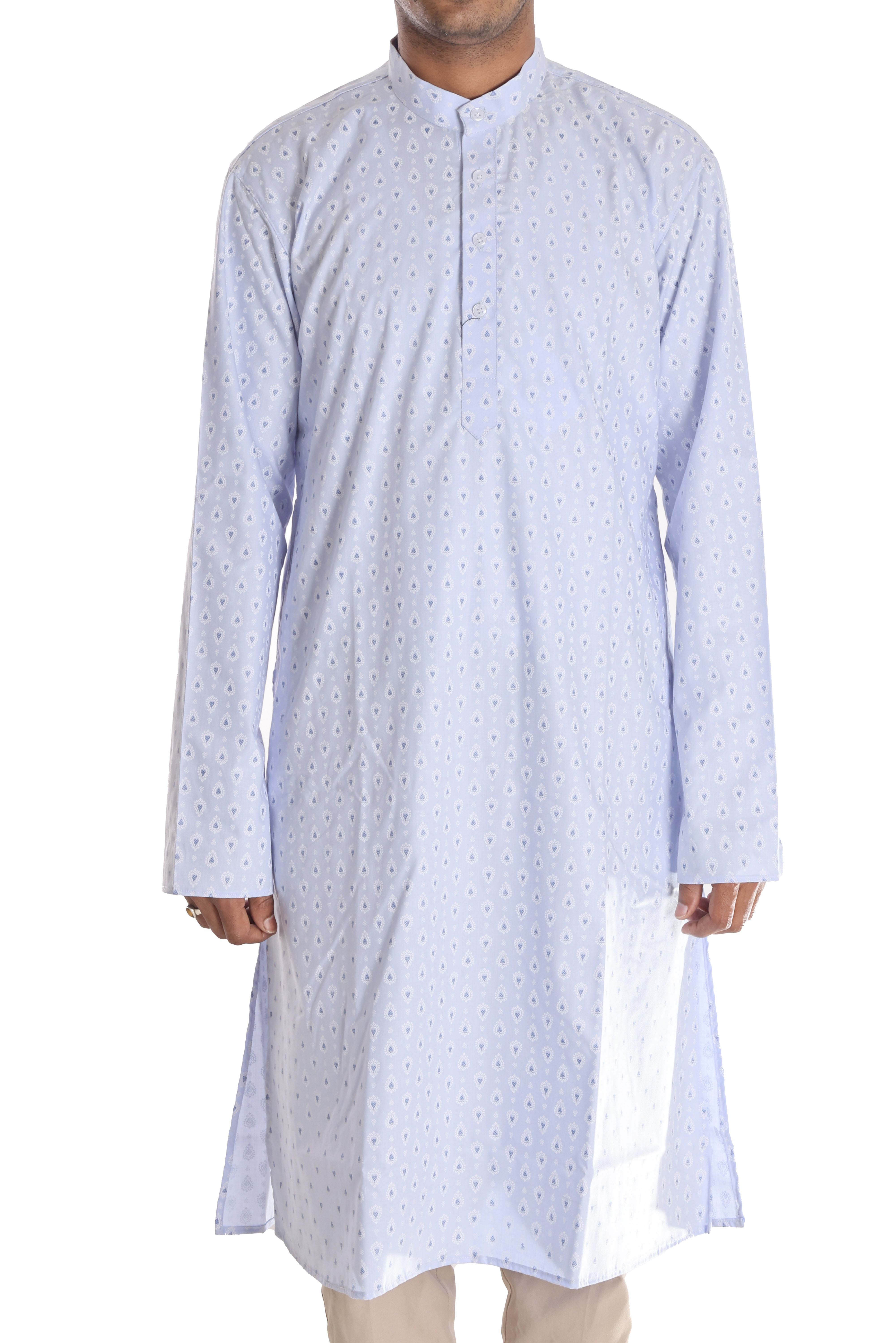 LIGHT BLUE POLYCOT KURTA – San Martin
