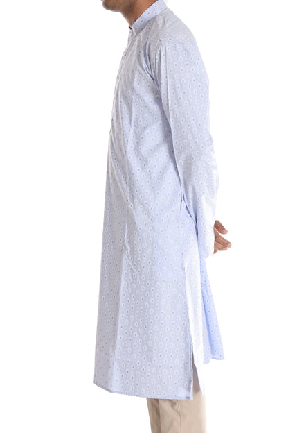 LIGHT BLUE POLYCOT KURTA