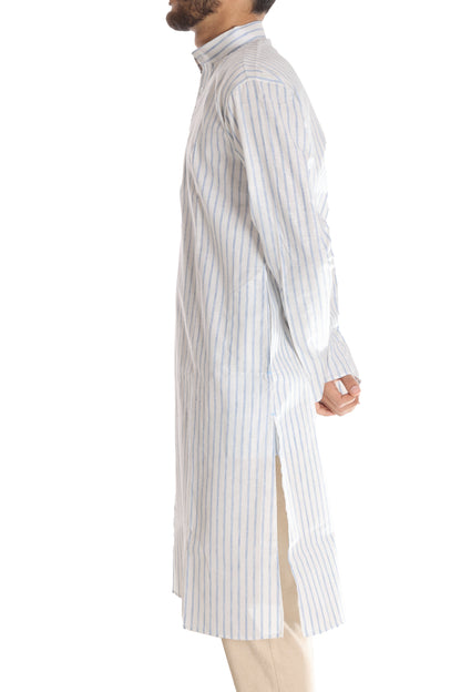 BLUE STRIPES POLYCOT KURTA
