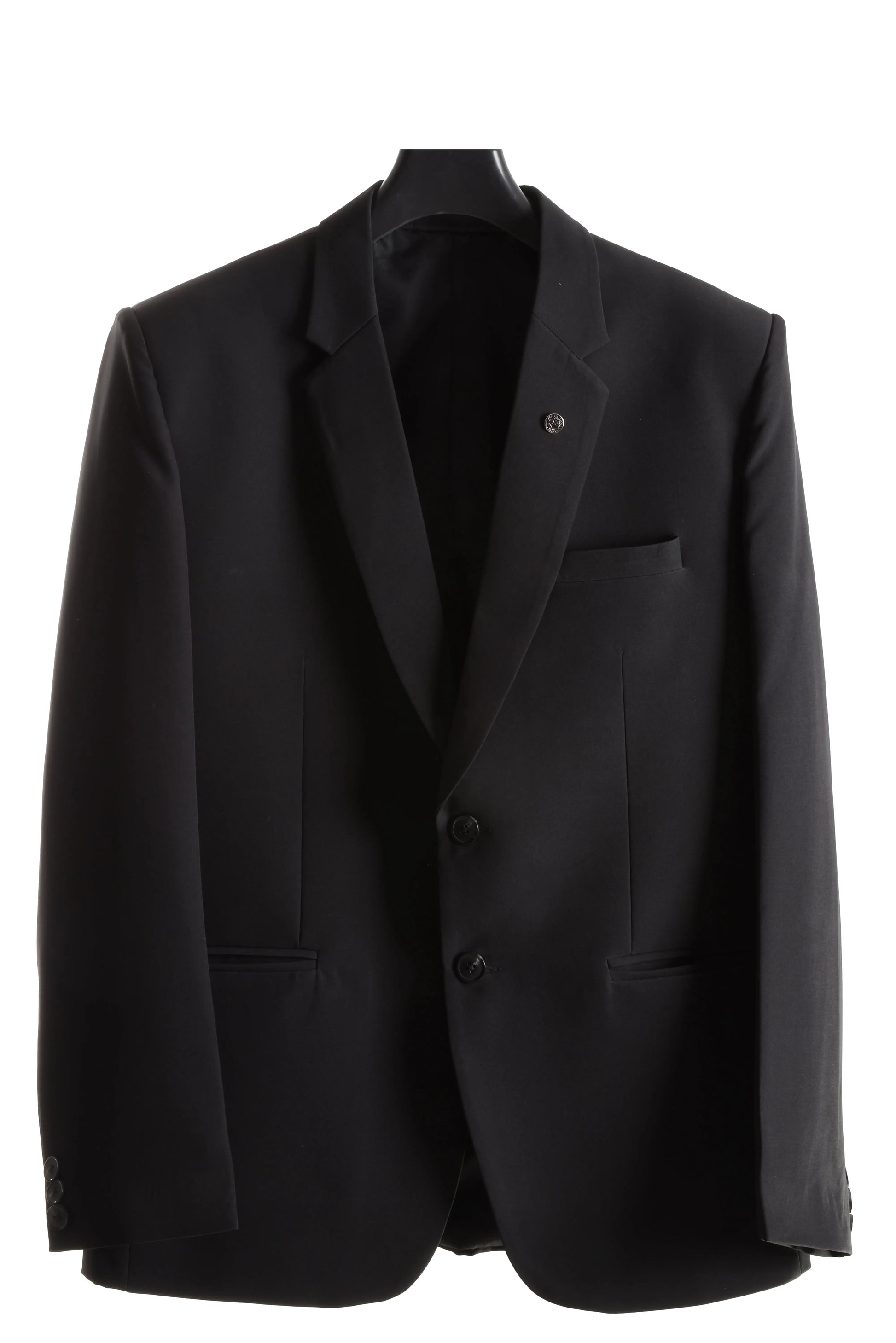 San Martin Formal Black Blazer for Men, Notched Lapel, Single Breasted