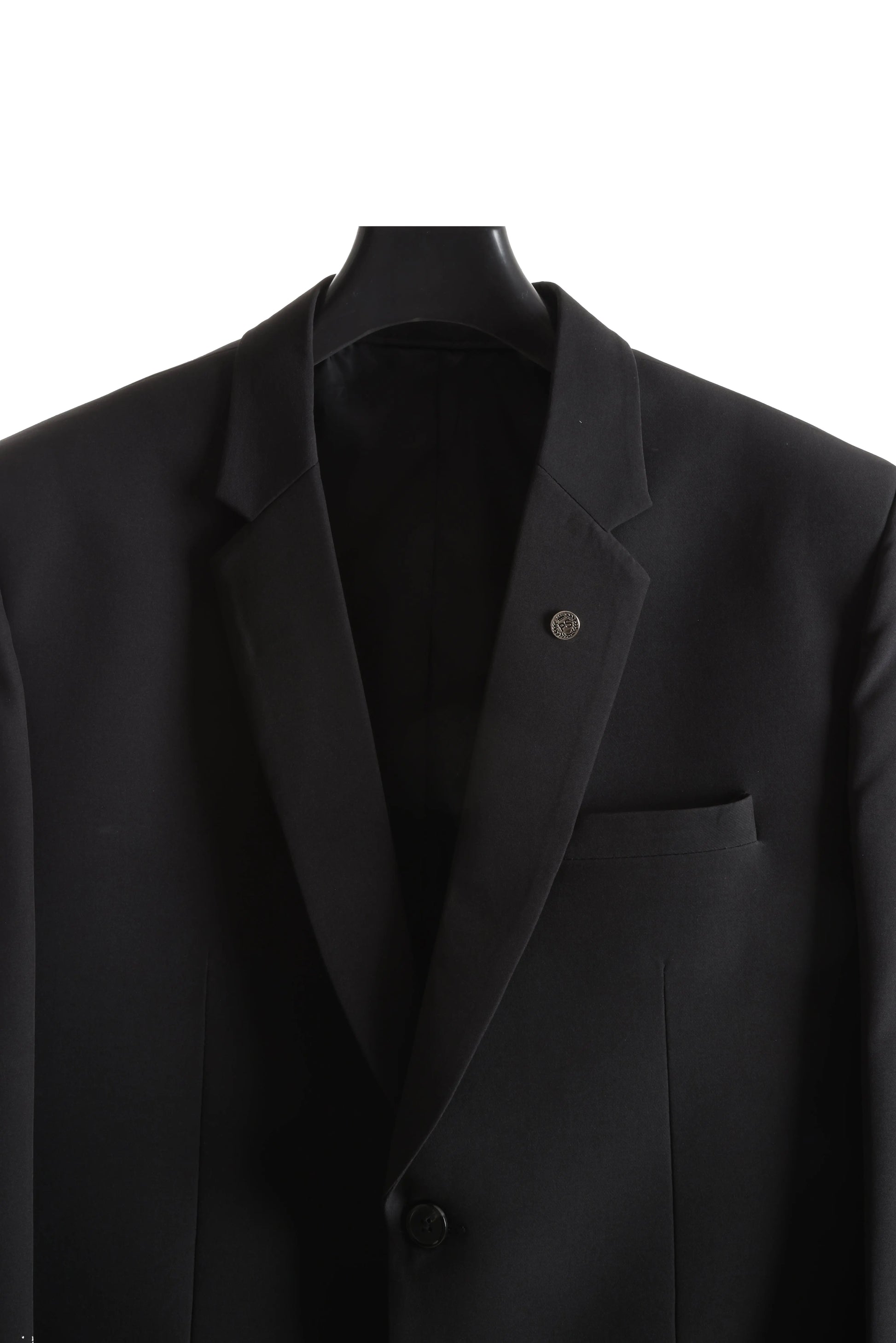 San Martin Formal Black Blazer for Men, Notched Lapel, Single Breasted
