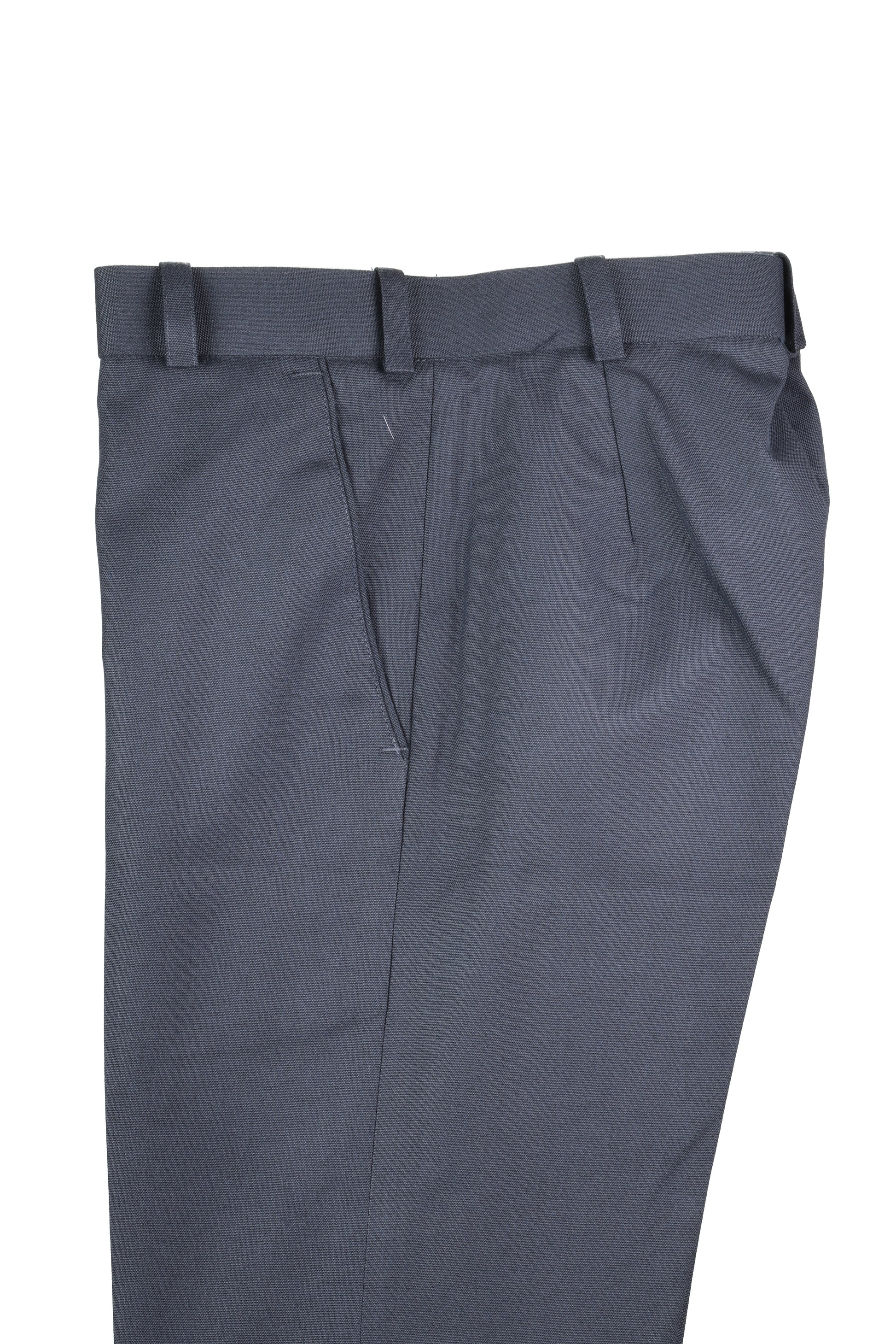 San Martin Formal Black Polyester Viscose Non pleated Trousers