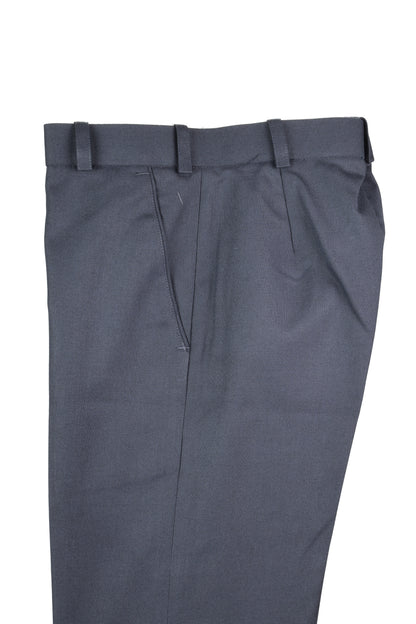 San Martin Formal Black Polyester Viscose Non pleated Trousers