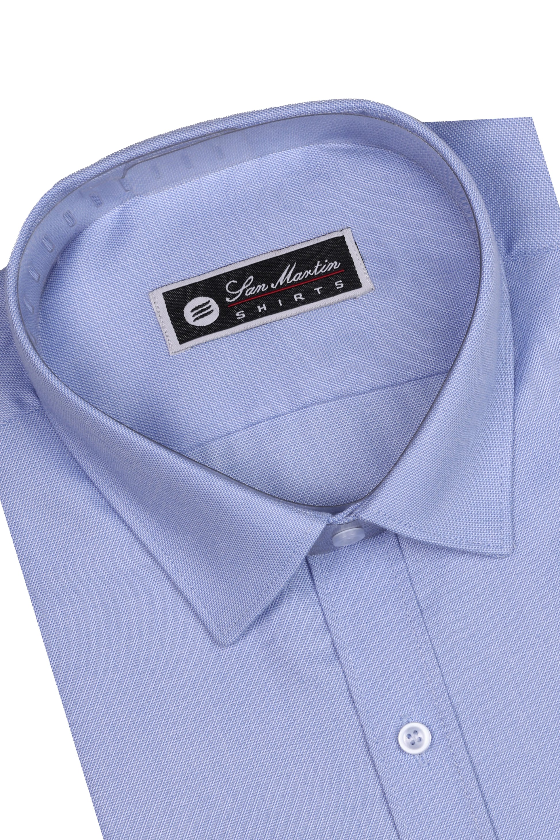 San Martin Formal Chambray weave Sky blue shirt Full Sleeves