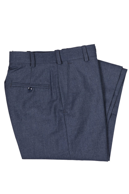 San Martin Formal Light Mixture Blue Polyester Viscose Non pleated Trousers