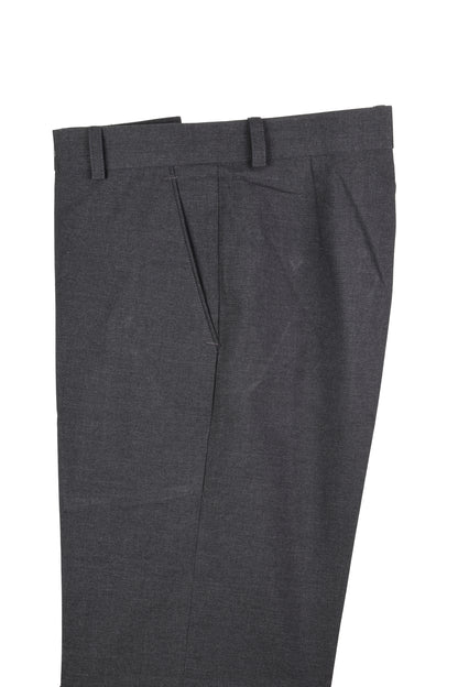 San Martin Formal Mixture Grey Polyester Viscose Non pleated Trousers