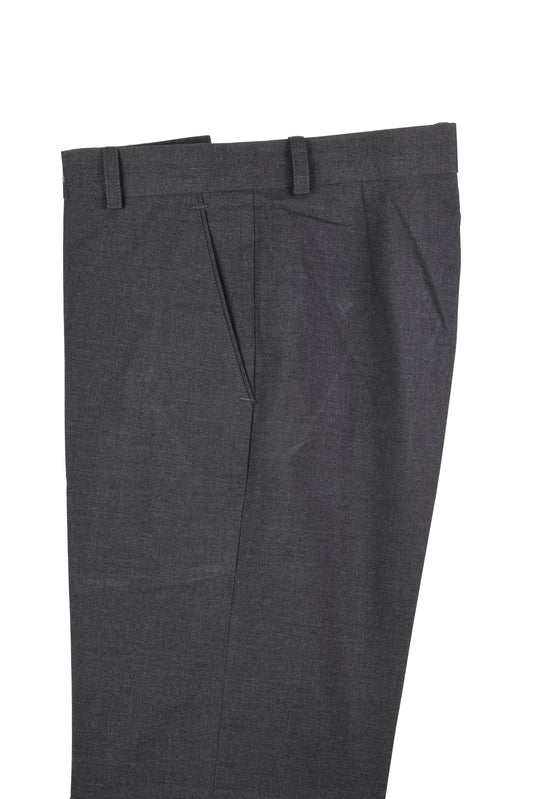 San Martin Formal Mixture Grey Polyester Viscose Non pleated Trousers