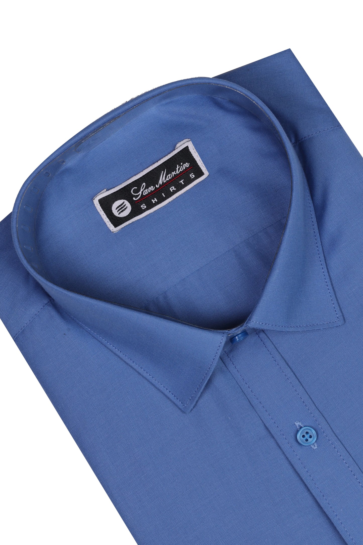 San Martin Formal Royal Blue Filafil Shirt Full sleeves