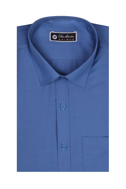 San martin Formal Royal blue Filafil full sleeves shirt
